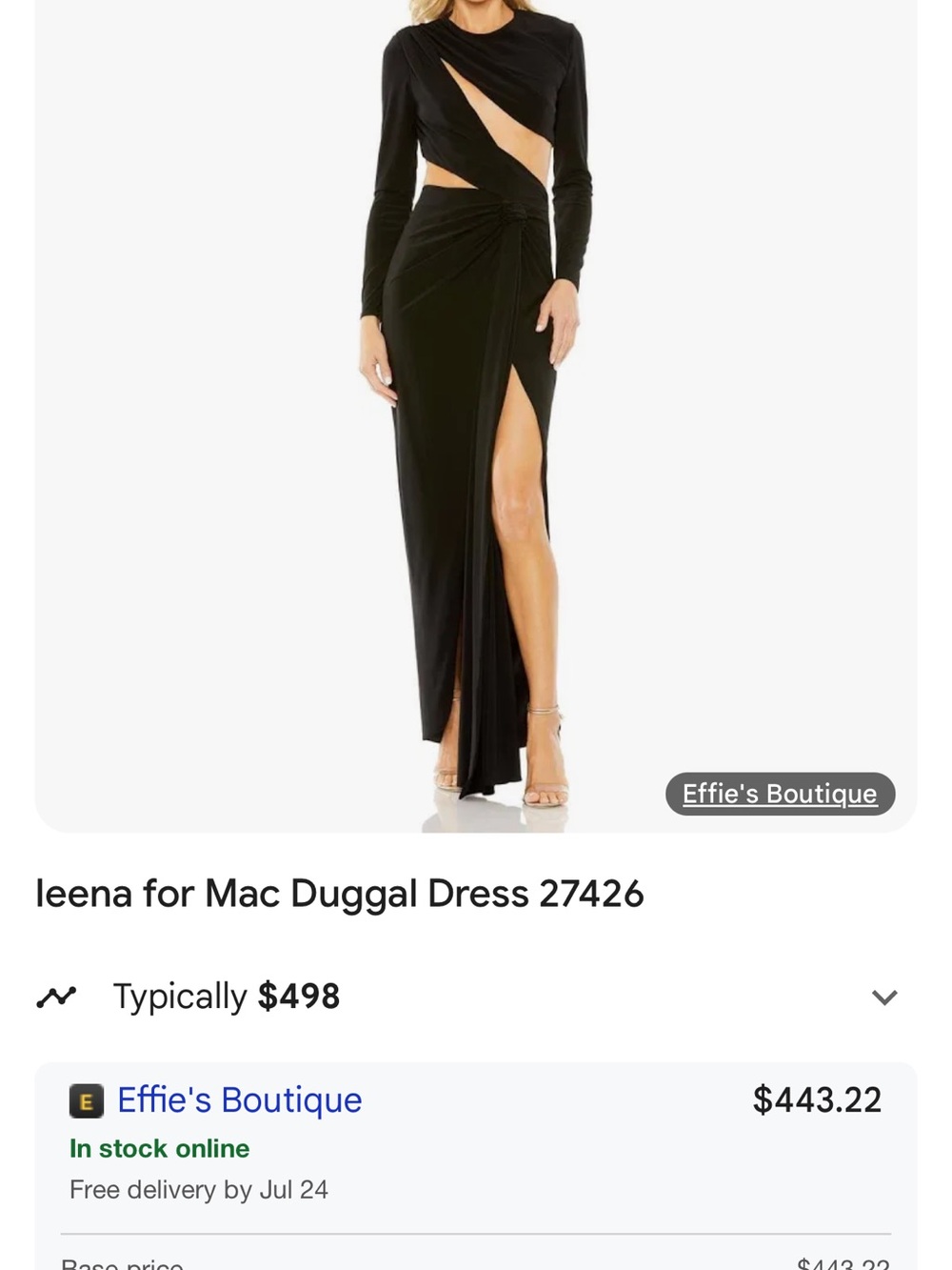 Mac Duggal Black Evening Dress with Tag